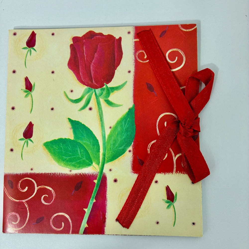 Rose Gift Card Envelope with Ribbon - NOS